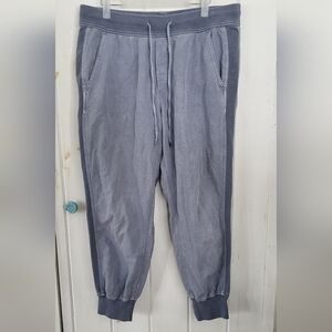 Gap Linen Cotton Tie Drawstring 2 Tone Jogger Pants